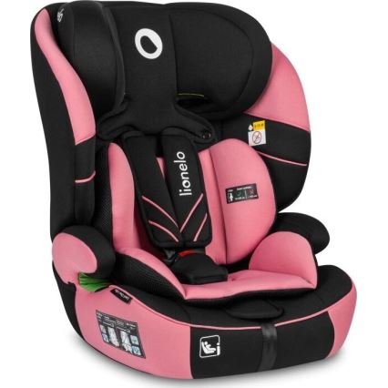 Lionelo - Autostol LEVI ONE i-Str. 76-150 cm sort/lyserød