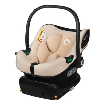 Lionelo - Autostol med base ASTRID SET i-Size 40-87 cm Beige Sand