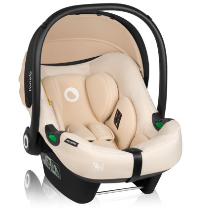 Lionelo - Autostol med base ASTRID SET i-Size 40-87 cm Beige Sand
