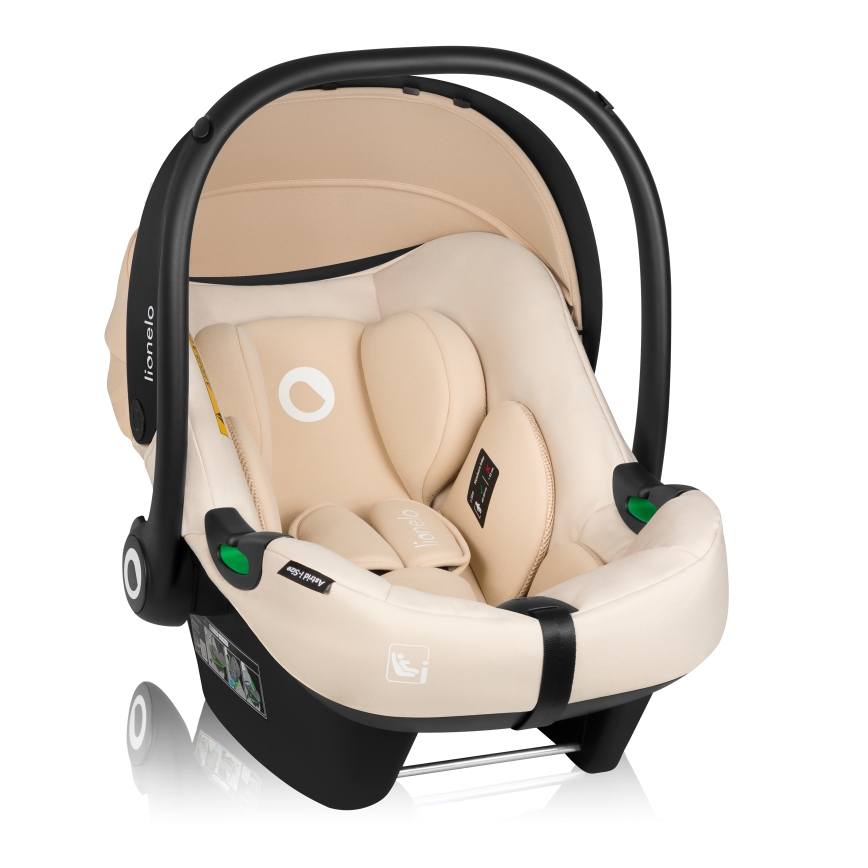 Lionelo - Autostol med base ASTRID SET i-Size 40-87 cm Beige Sand