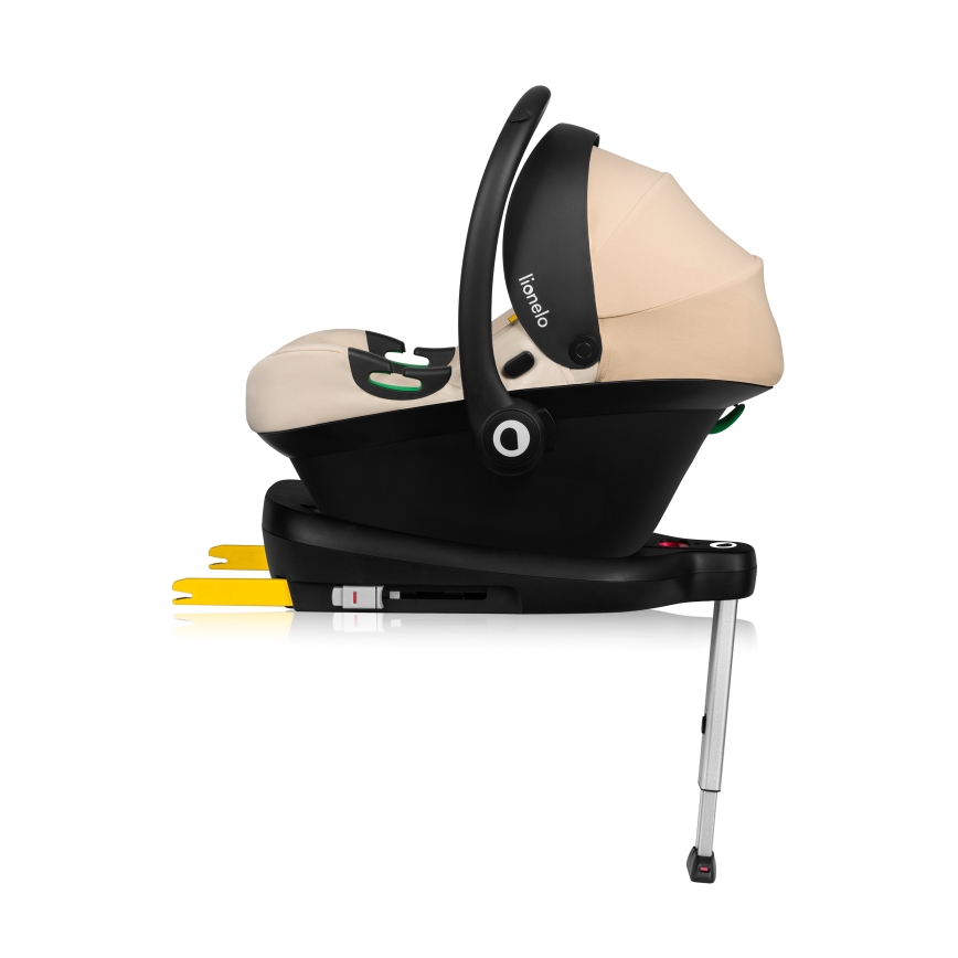 Lionelo - Autostol med base ASTRID SET i-Size 40-87 cm Beige Sand