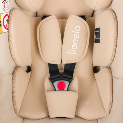 Lionelo - Autostol med base ASTRID SET i-Size 40-87 cm Beige Sand