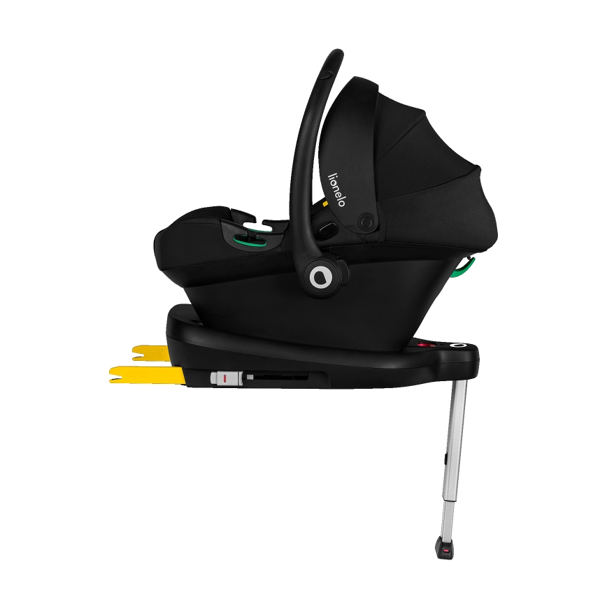 Lionelo - Autostol med base ASTRID SET i-Size 40-87 cm Sort/Grå