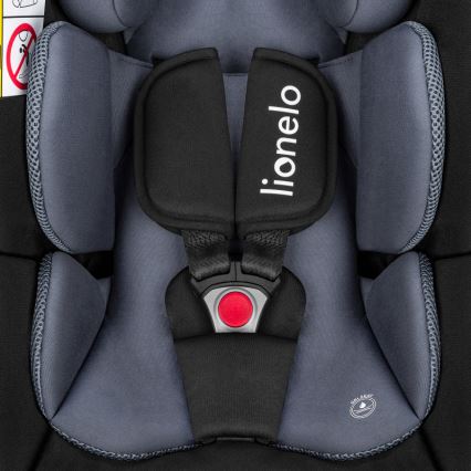 Lionelo - Autostol med base ASTRID SET i-Size 40-87 cm Sort/Grå