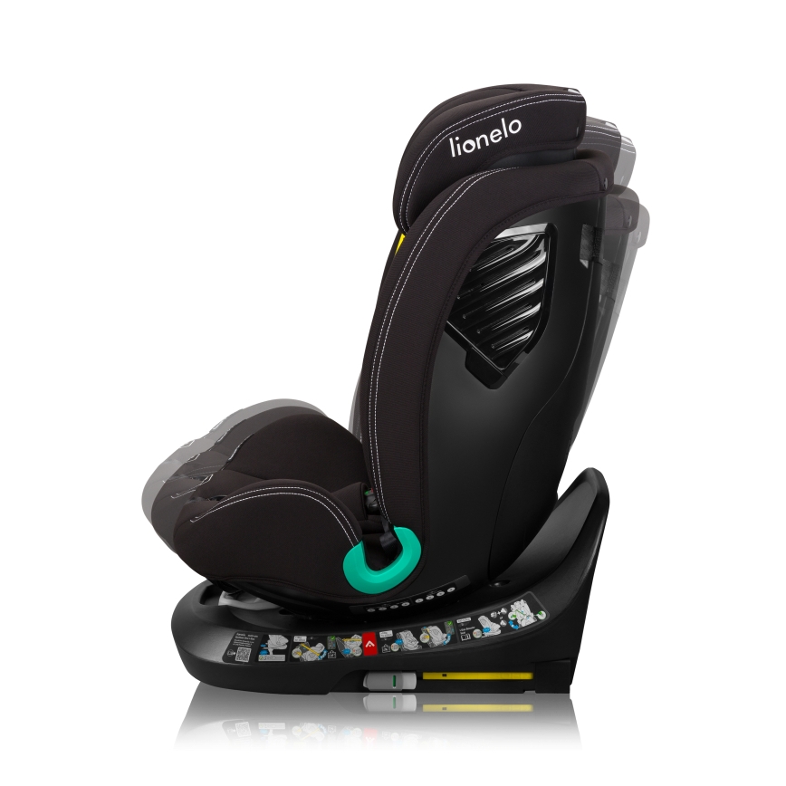 Lionelo - Autostol med drejbar base BASTIAAN ONE i-Size 40-150 cm Sort Carbon