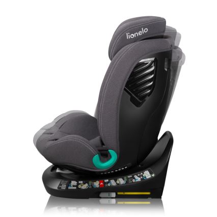 Lionelo - Bilstol med drejbar base BASTIAAN ONE i-Size 40-150 cm Grey Stone