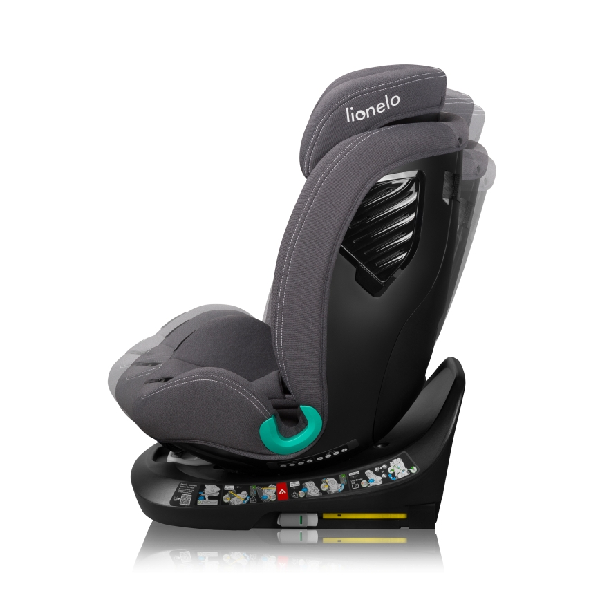 Lionelo - Bilstol med drejbar base BASTIAAN ONE i-Size 40-150 cm Grey Stone