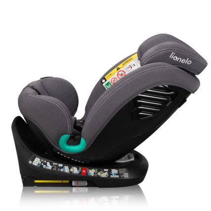 Lionelo - Bilstol med drejbar base BASTIAAN ONE i-Size 40-150 cm Grey Stone