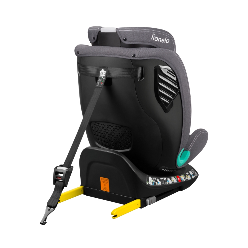 Lionelo - Bilstol med drejbar base BASTIAAN ONE i-Size 40-150 cm Grey Stone