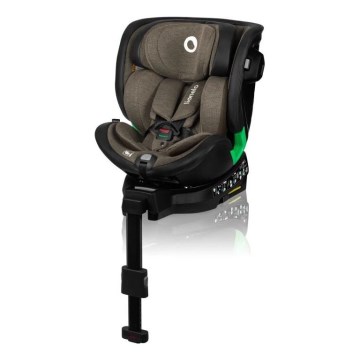 Lionelo - Autostol med base, drejelig HARMONY i-Size 40-150 cm sort/olivengrøn