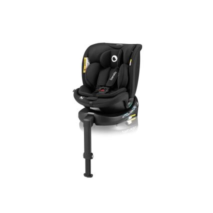 Lionelo - Autostol med base, drejelig NAVY i-Size 40-150 cm sort