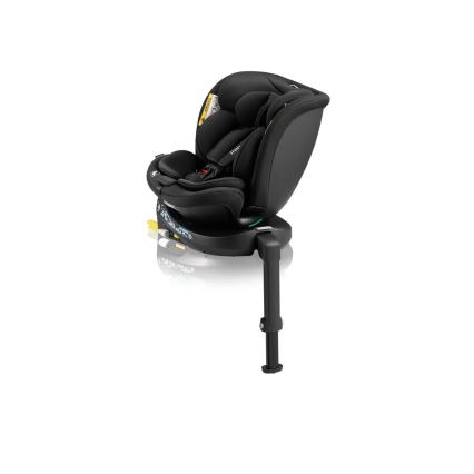 Lionelo - Autostol med base, drejelig NAVY i-Size 40-150 cm sort