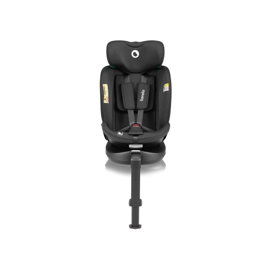 Lionelo - Autostol med base, drejelig NAVY i-Size 40-150 cm sort
