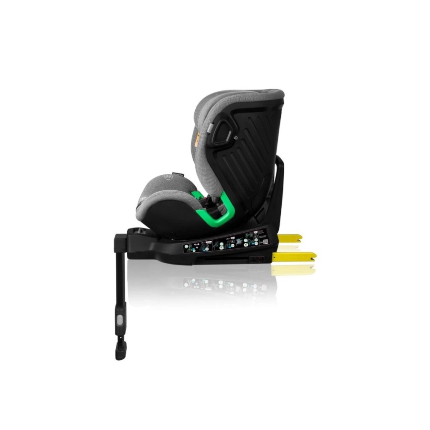 Lionelo - Autostol med base drejeligt HARMONY i-Str. 40-150 cm sort/grå