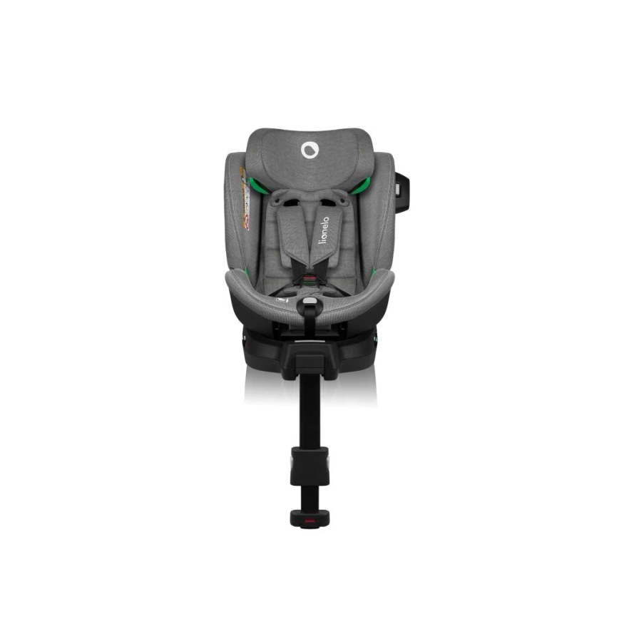 Lionelo - Autostol med base drejeligt HARMONY i-Str. 40-150 cm sort/grå