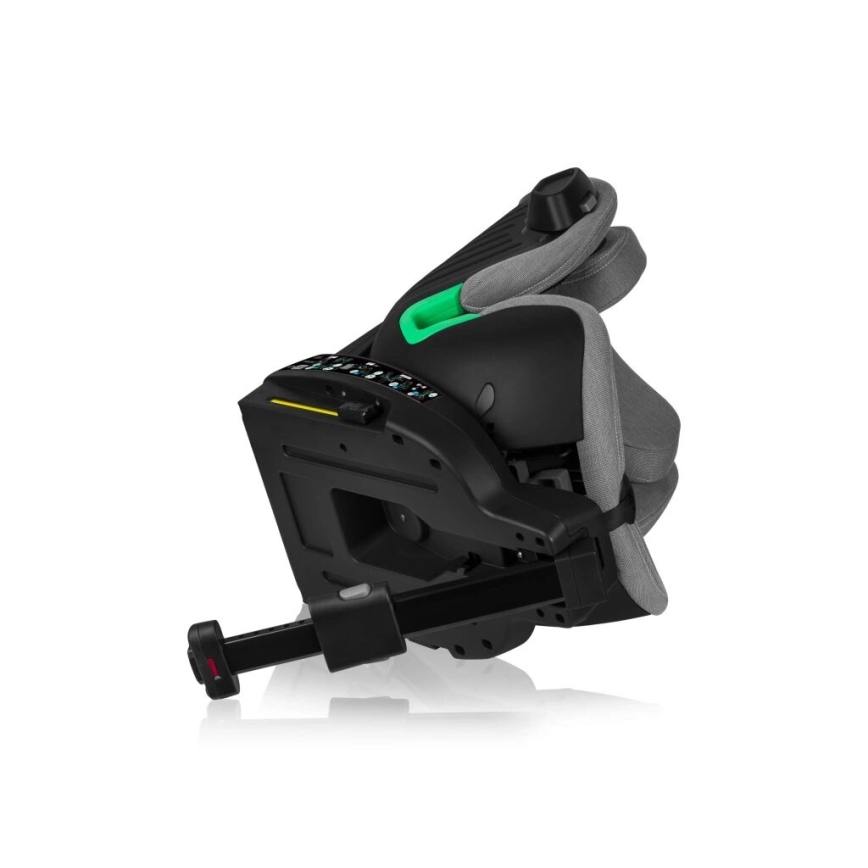 Lionelo - Autostol med base drejeligt HARMONY i-Str. 40-150 cm sort/grå