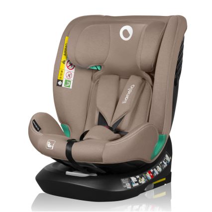 Lionelo - Drejelig autostol med base BASTIAAN ONE i-Size 40-150 cm Beige Sand
