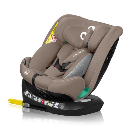 Lionelo - Drejelig autostol med base BASTIAAN ONE i-Size 40-150 cm Beige Sand