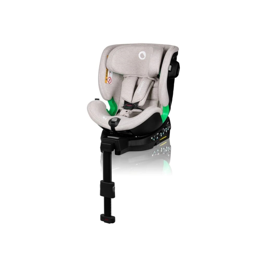 Lionelo - Autostol med base swivel HARMONY i-Str. 40-150 cm beige