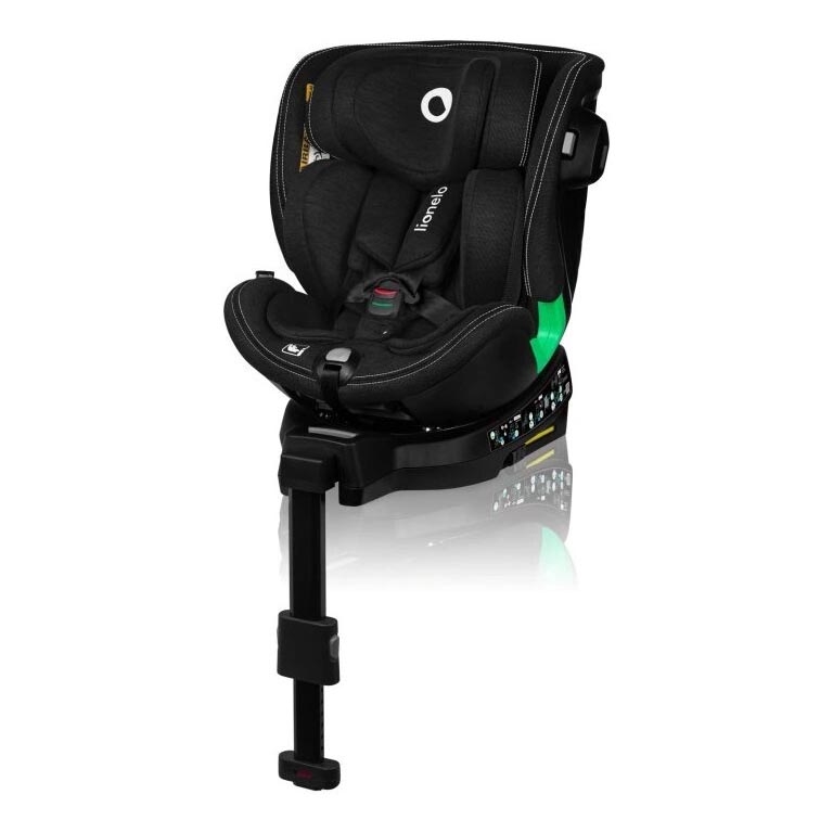 Lionelo - Autostol med base swivel HARMONY i-Str. 40-150 cm sort