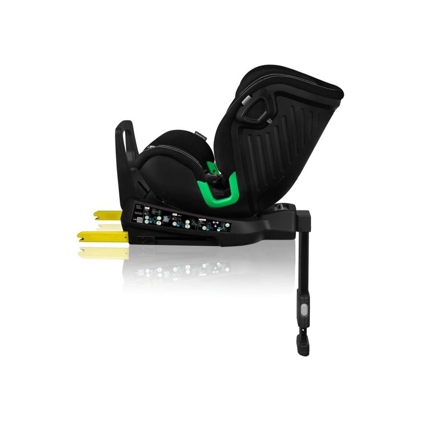 Lionelo - Autostol med base swivel HARMONY i-Str. 40-150 cm sort