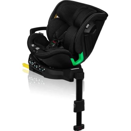 Lionelo - Autostol med base swivel HARMONY i-Str. 40-150 cm sort