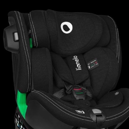 Lionelo - Autostol med base swivel HARMONY i-Str. 40-150 cm sort