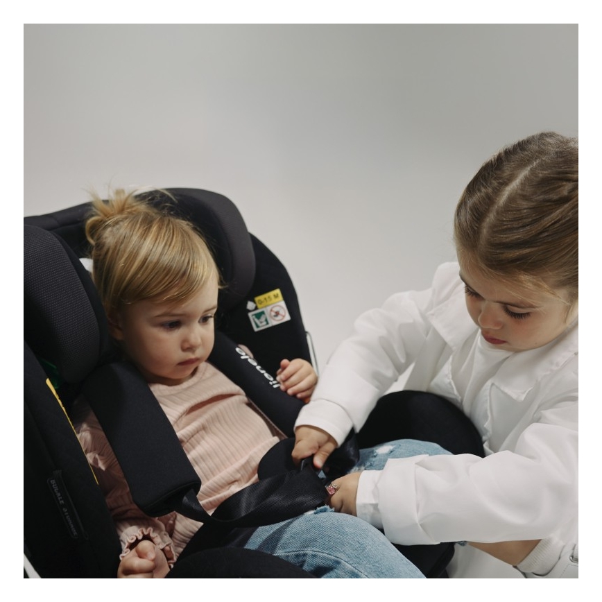 Lionelo - Drejbar autostol med base ANTOON PLUS i-Size 40-105 cm Black Onyx