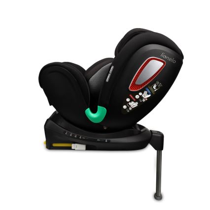 Lionelo - Drejbar autostol med base ANTOON PLUS i-Size 40-105 cm Black Onyx