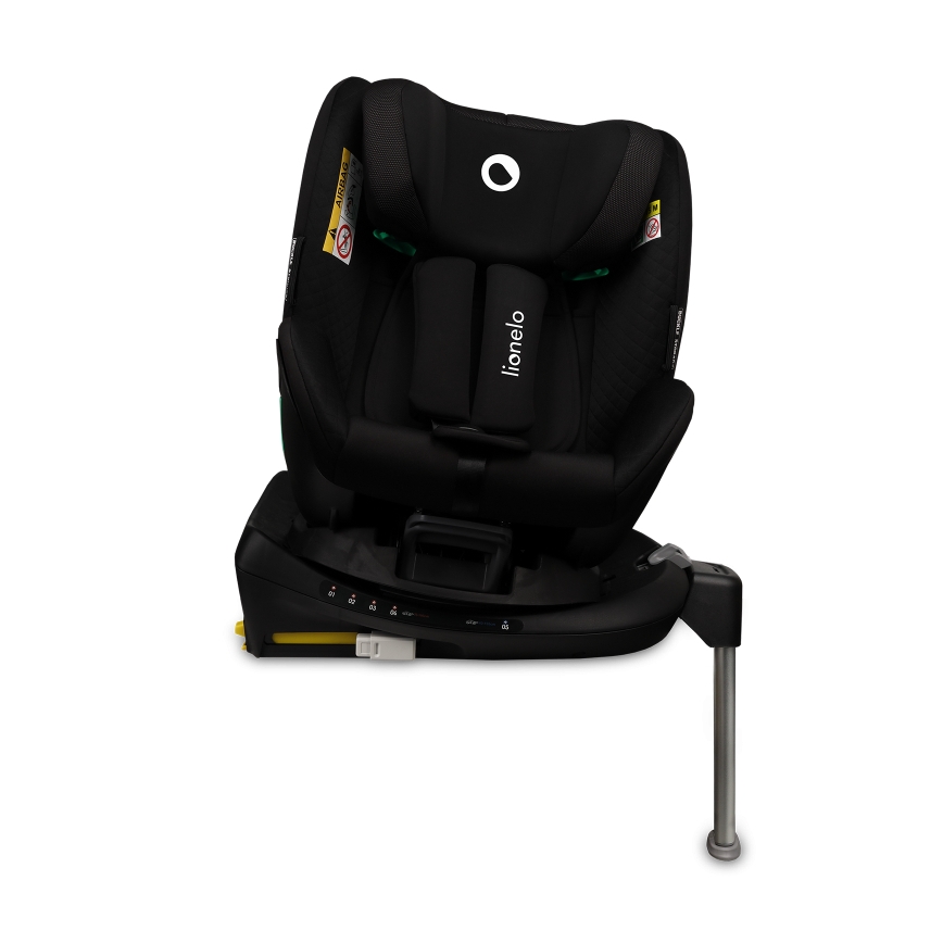 Lionelo - Drejbar autostol med base ANTOON PLUS i-Size 40-105 cm Black Onyx