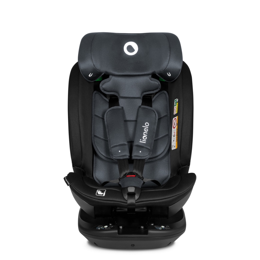 Lionelo - Autostol med drejbar base BASTIAAN i-Size 40-150 cm Grey Stone