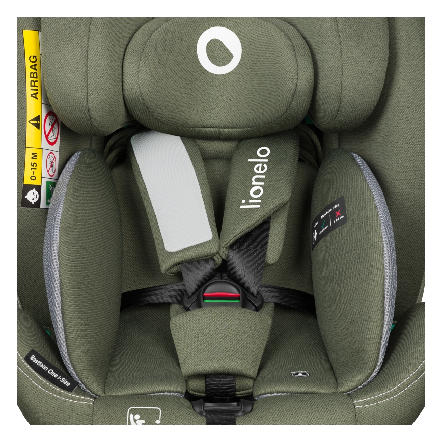 Lionelo - Autostol med drejbar base BASTIAAN ONE i-Size 40-150 cm Olivengrøn