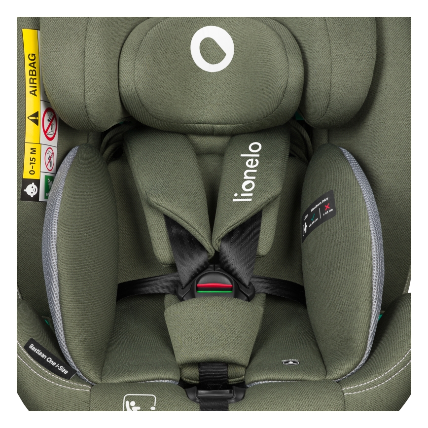 Lionelo - Autostol med drejbar base BASTIAAN ONE i-Size 40-150 cm Olivengrøn