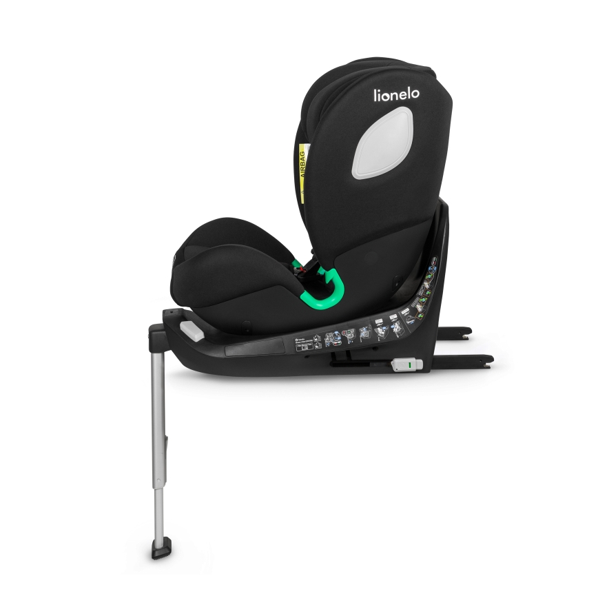 Lionelo - Autostol med drejbar base BRAAM i-Size 40-150 cm Sort Carbon