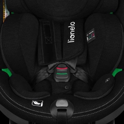 Lionelo - Autostol med drejbar base HARMONY i-Size 40-150 cm sort