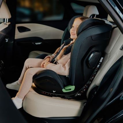 Lionelo - Autostol med drejbar base HARPER i-Size 76-150 cm Sort Carbon