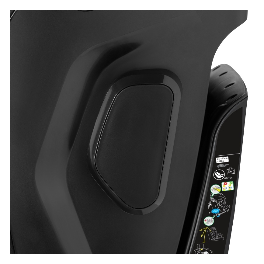 Lionelo - Autostol med drejbar base HARPER i-Size 76-150 cm Sort Carbon