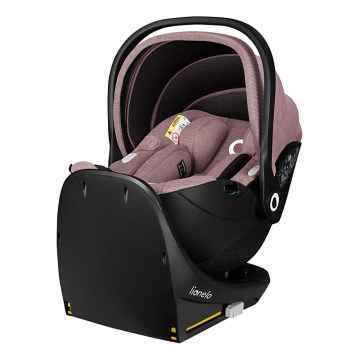 Lionelo - Autostol med drejbar base MOXIE SET i-Size 40-87 cm Pink Mauve