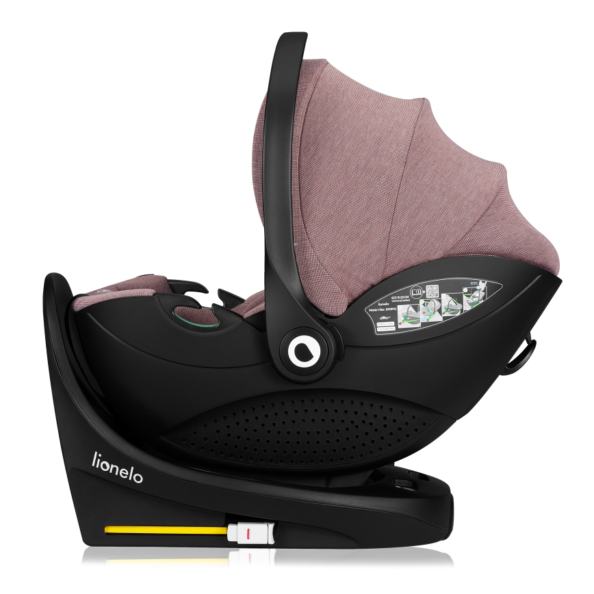 Lionelo - Autostol med drejbar base MOXIE SET i-Size 40-87 cm Pink Mauve
