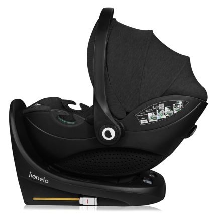 Lionelo - Autostol med drejbar base MOXIE SET i-Size 40-87 cm Sort Carbon