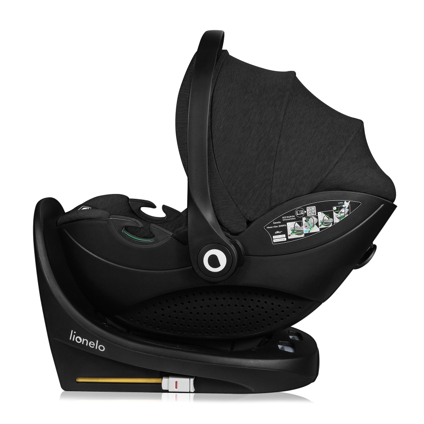 Lionelo - Autostol med drejbar base MOXIE SET i-Size 40-87 cm Sort Carbon