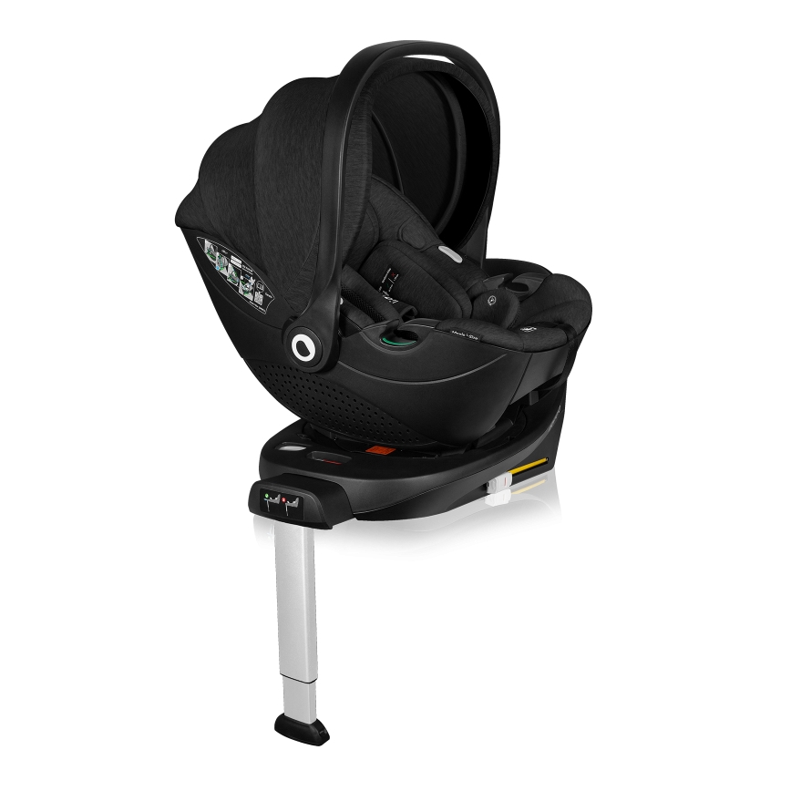 Lionelo - Autostol med drejbar base MOXIE SET i-Size 40-87 cm Sort Carbon