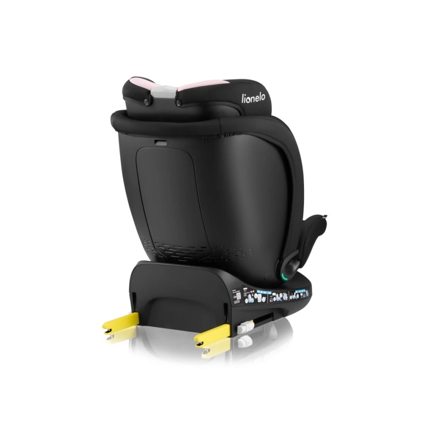 Lionelo - Autostol med drejbar base NAVY i-Size 40-150 cm sort/lyserød