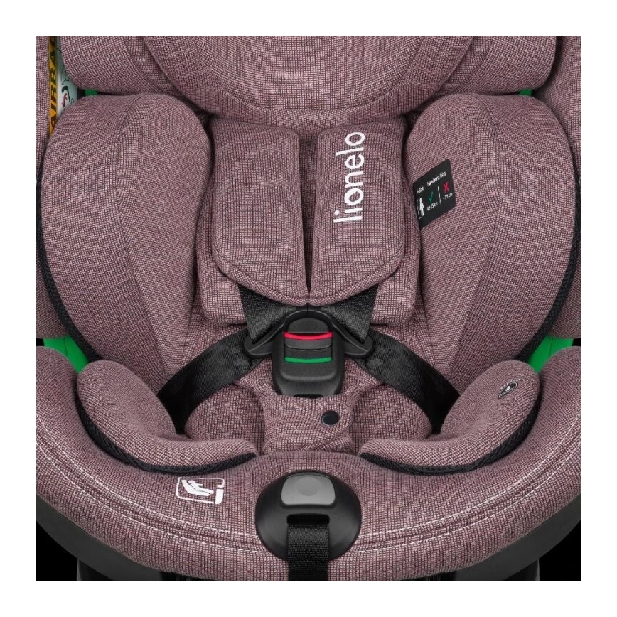 Lionelo - Autostol med drejebase HARMONY i-Str. 40-150 cm lyserød