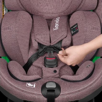 Lionelo - Autostol med drejebase HARMONY i-Str. 40-150 cm lyserød
