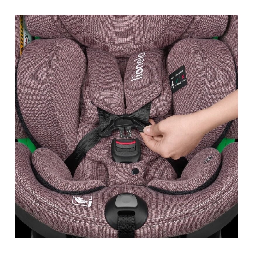 Lionelo - Autostol med drejebase HARMONY i-Str. 40-150 cm lyserød