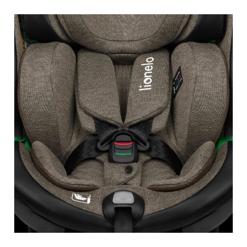Lionelo - Autostol med drejebase HARMONY i-Str. 40-150 cm sort/oliven