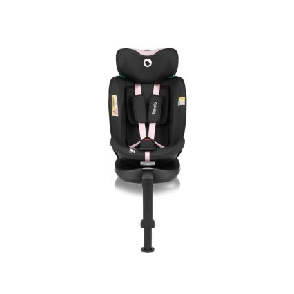 Lionelo - Autostol med drejebase NAVY i-Str. 40-150 cm sort/lyserød