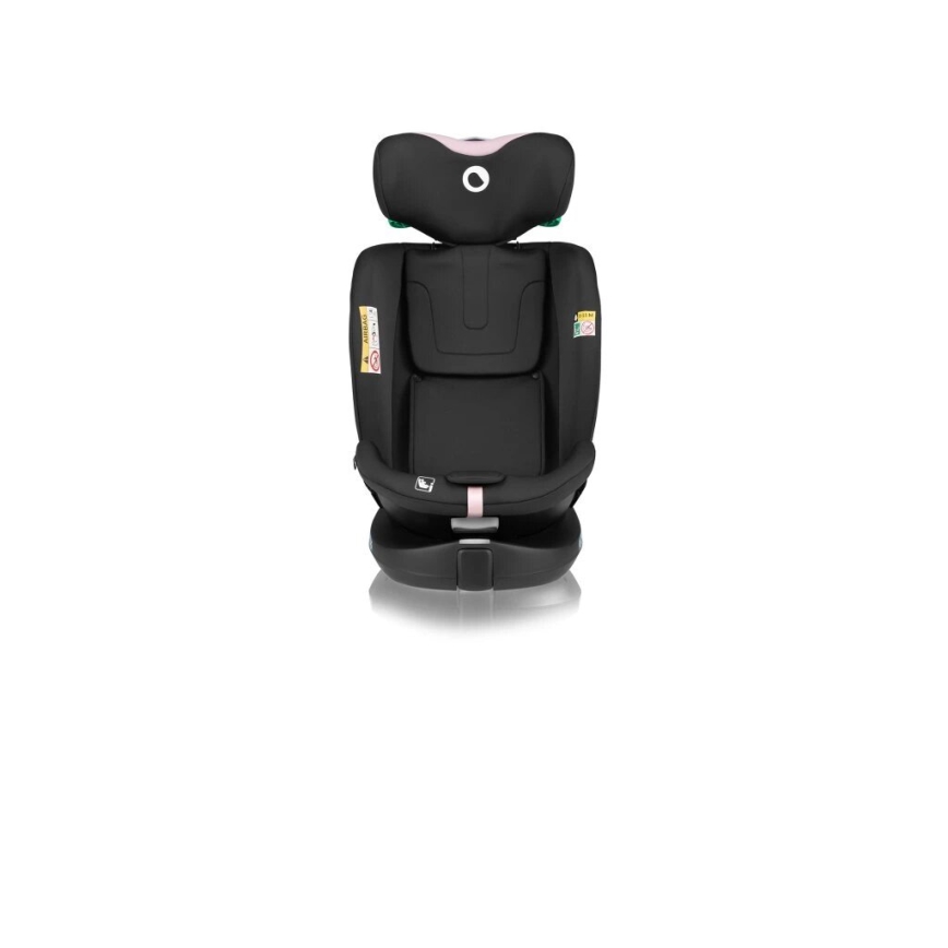 Lionelo - Autostol med drejebase NAVY i-Str. 40-150 cm sort/lyserød