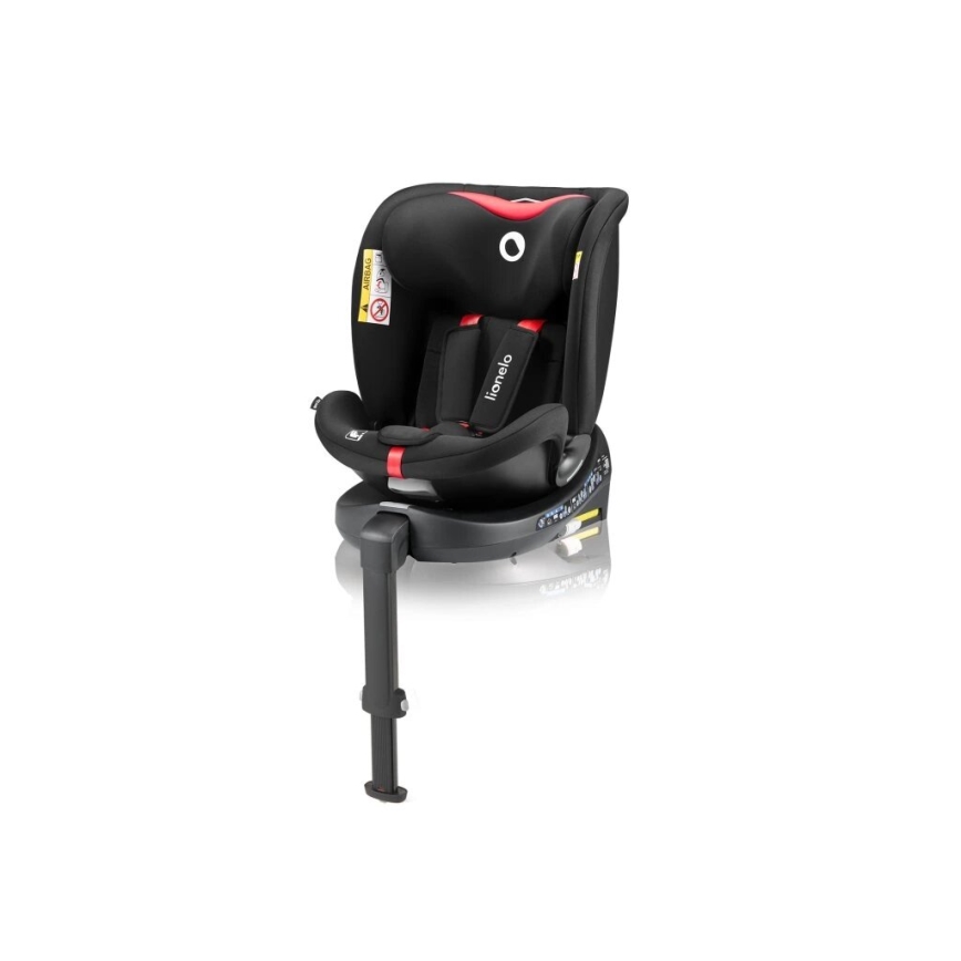 Lionelo - Autostol med drejebase NAVY i-Str. 40-150 cm sort/rød